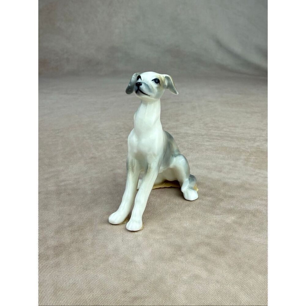 Vintage Italian Greyhound Figurine Clinky Ceramic Mini Trinket